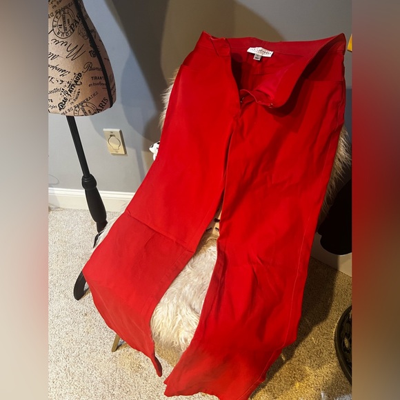 St. John Collection Pants - 🌹St. John Collection Red/Orange Bright 80% Cotton Pant